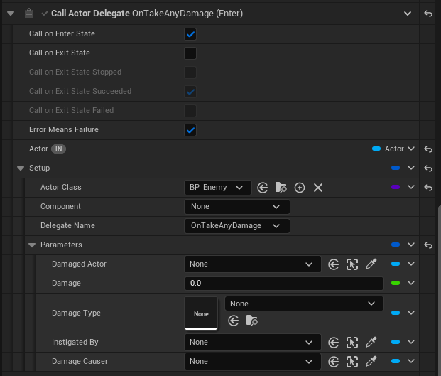 Call Actor Delegate example